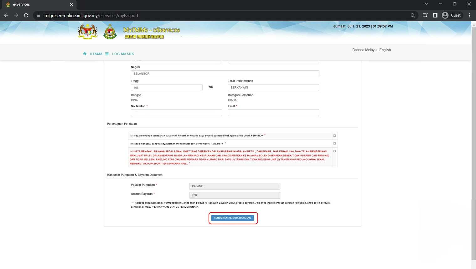 STEP 8_The payment will come afterward. Select your desired choice, then carry out the payment process_