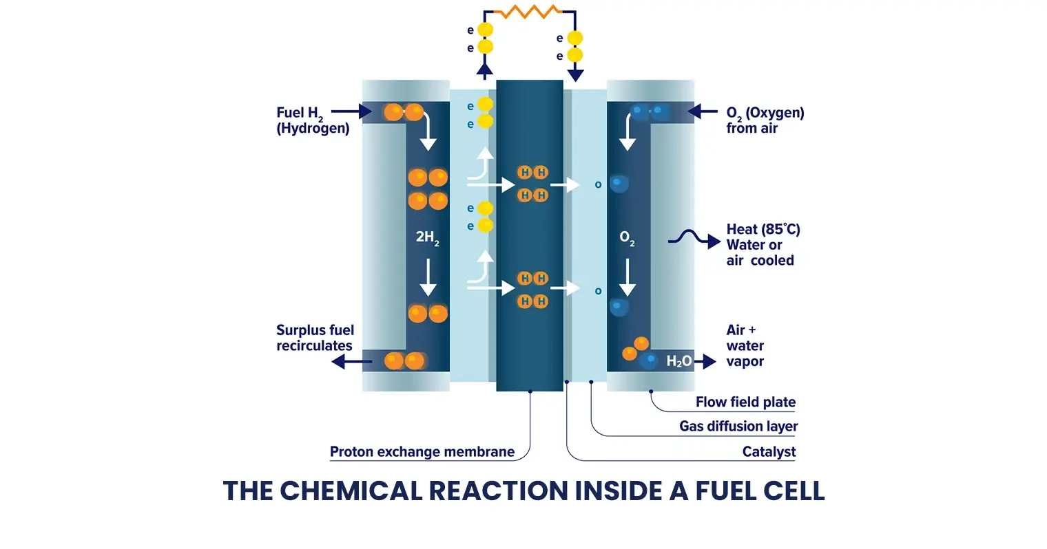 The Chemical Reaction Inside a Fuel Cell
