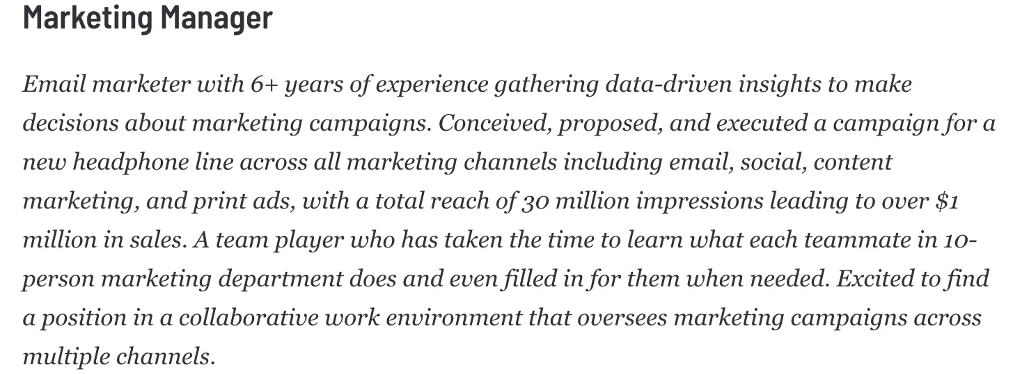 Effective Job Seeking Profile