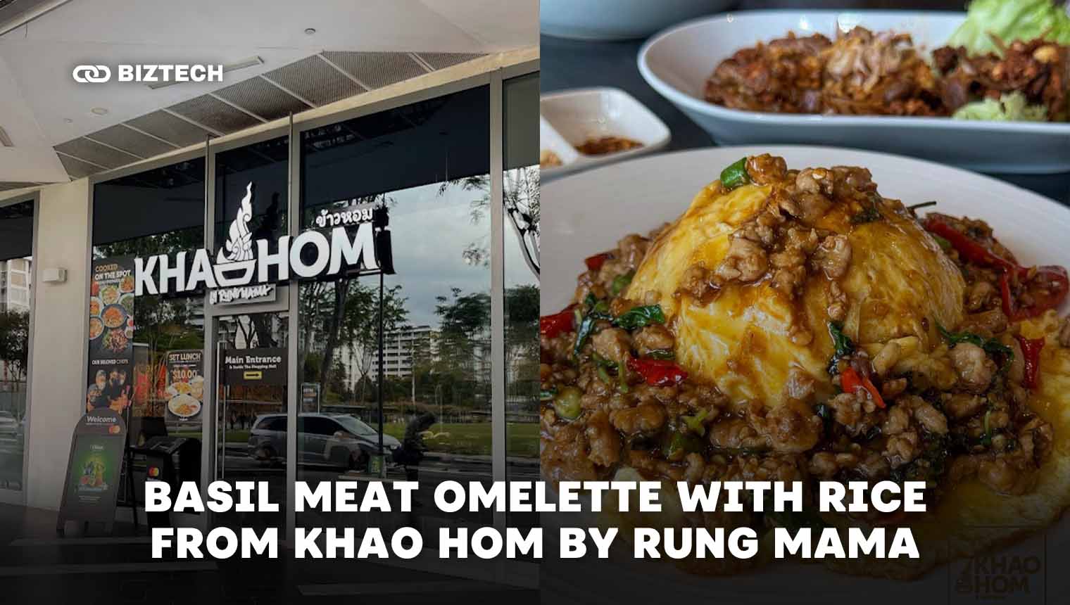 3. Basil Meat Omelette with Rice from Khao Hom by Rung Mama