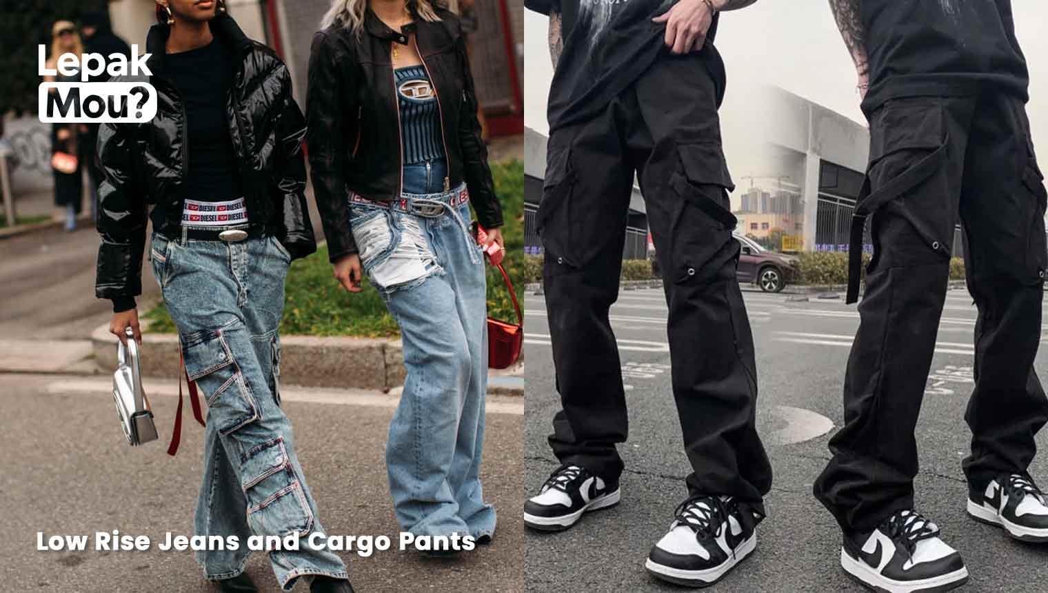 Y2K Low Rise Jeans and Cargo Pants