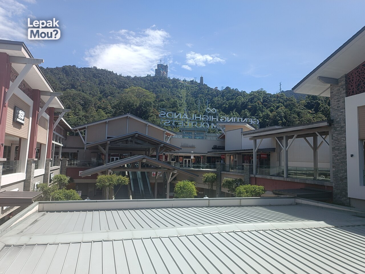 Genting Highlands Premium Outlets with the Genting peak behind