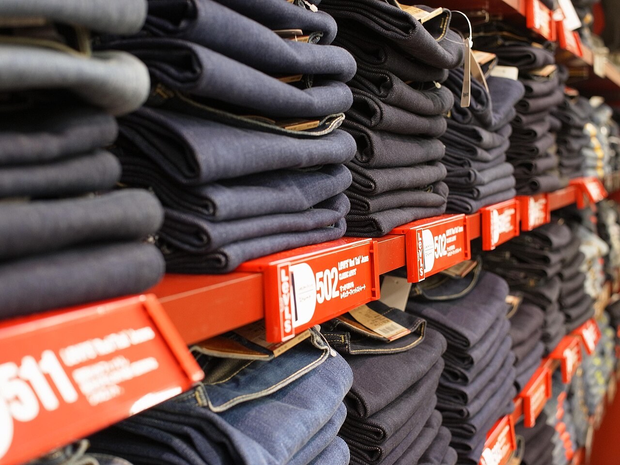 Levi's denim display (representative image)