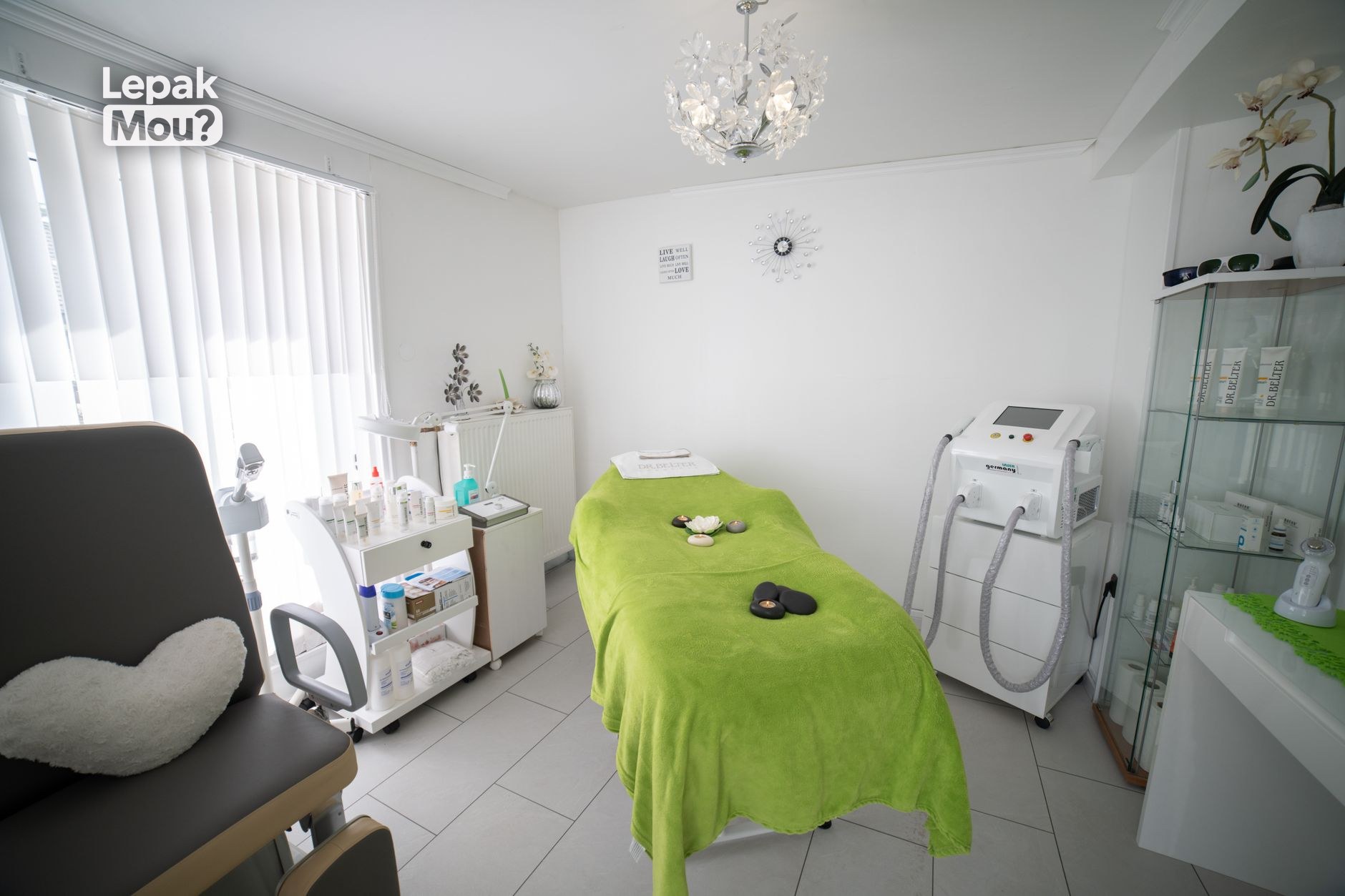 The interior of a beauty spa or aesthetic clinic